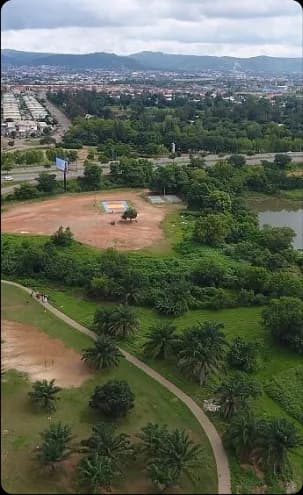 Aerial view of Abuja cityscape showing urban development